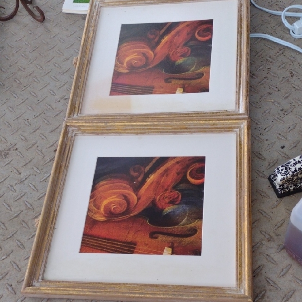 Abstract Art Prints in Gold Frames